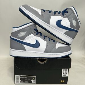 Nike Shoes Air Jordan 1 Mid GS “Cement Grey/True Blue" 2024